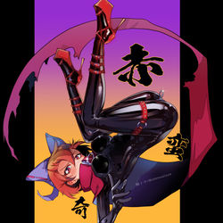 This is a pixiv picture whose title is ゴムの日　ばんきっきのラバースーツ復刻.