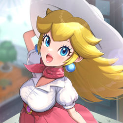 This is a pixiv picture whose title is ピーチ姫.