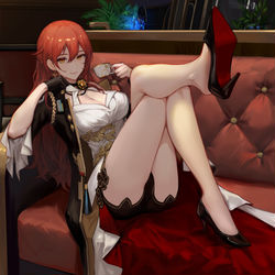 This is a pixiv picture whose title is 姬子姐姐（穿衣服）.