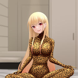 This is a pixiv picture whose title is 豹柄ゼンタイ海夢.