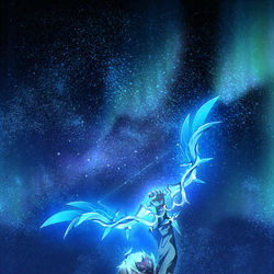 This is a pixiv picture whose title is 冬極の白星.