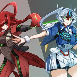 This is a pixiv picture whose title is 水星少女化二学期.