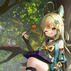 This is a pixiv picture whose title is お昼.