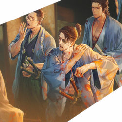 This is a pixiv picture whose title is 新选组下班.