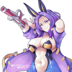 This is a pixiv picture whose title is Lady Nagant bunniefied.