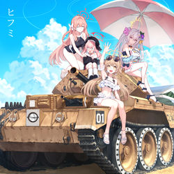 This is a pixiv picture whose title is 補習授業部の夏休み.