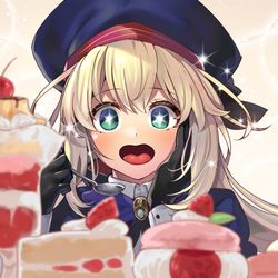 This is a pixiv picture whose title is ケーキを堪能するキャストリア.