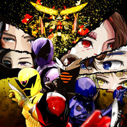 This is a pixiv picture whose title is 我ら、王様戦隊！！.