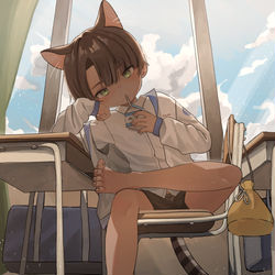 This is a pixiv picture whose title is 🥛Milk.