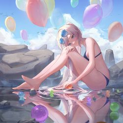 This is a pixiv picture whose title is 反射.