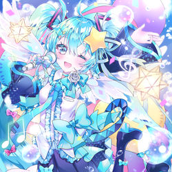 This is a pixiv picture whose title is ミクちゃん16th🌟💙.