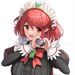 This is a pixiv picture whose title is メイドなホムラ.