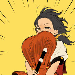 This is a pixiv picture whose title is 強風.