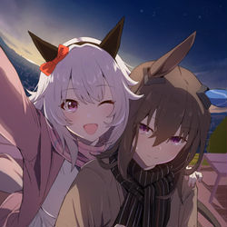 This is a pixiv picture whose title is RTTTの後・アヤベさんとカレンチャン.