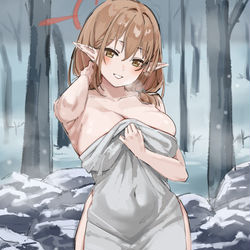 This is a pixiv picture whose title is 火宮チナツ(温泉).