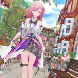 This is a pixiv picture whose title is 【崩壊スターレイル MMD】 アスターさん.