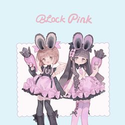 This is a pixiv picture whose title is Black Pink.