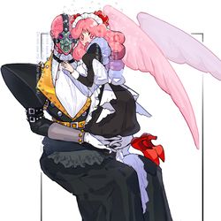 This is a pixiv picture whose title is 【メイド週間】人造人間-サイコ・ショッカーとお注射天使リリー.