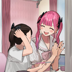 This is a pixiv picture whose title is 教え方が上手な見た目地雷系幼馴染.