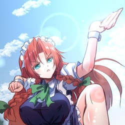 This is a pixiv picture whose title is メイドの日（3）美鈴.