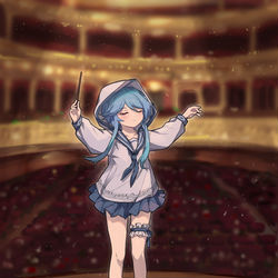 This is a pixiv picture whose title is 【Request】时依的音乐会.