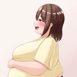 This is a pixiv picture whose title is 横から.