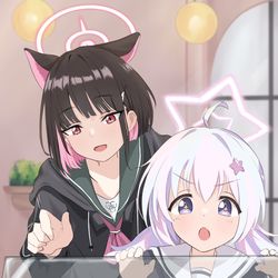 This is a pixiv picture whose title is 宇沢レイサ&杏山カズサ.