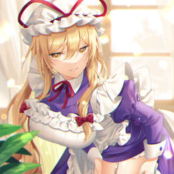 This is a pixiv picture whose title is メイド紫様.
