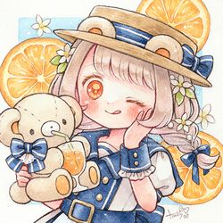This is a pixiv picture whose title is 🍊.