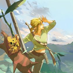 This is a pixiv picture whose title is ブレスオブザワイルド.