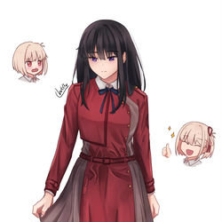 This is a pixiv picture whose title is Takina in 1st uniform.