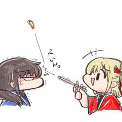 This is a pixiv picture whose title is ちさたきとゴム弾.