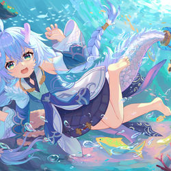 This is a pixiv picture whose title is 白露月华.