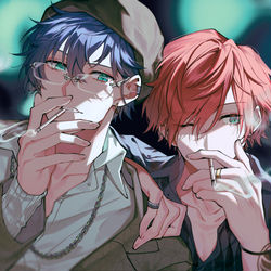 This is a pixiv picture whose title is 煙.