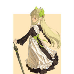 This is a pixiv picture whose title is 女仆缪缪.
