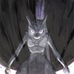 This is a pixiv picture whose title is ミュウツー.