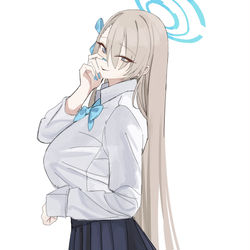 This is a pixiv picture whose title is 制服アスナ rkgk.