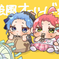 This is a pixiv picture whose title is 強風オールバック ー撮影後の世界線ー.