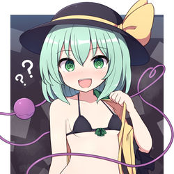 This is a pixiv picture whose title is 催眠脱衣こいしちゃん.