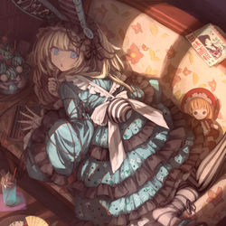 This is a pixiv picture whose title is チョコミントと和風な感じで.