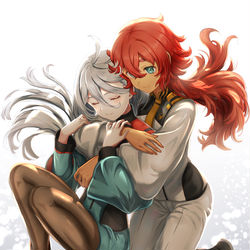 This is a pixiv picture whose title is スレッタ&ミオリネ.