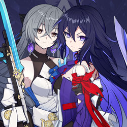 This is a pixiv picture whose title is 布洛妮娅&希儿-星穹轨道.