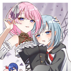 This is a pixiv picture whose title is にーごショートペア.