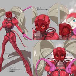 This is a pixiv picture whose title is レッドラバーボンデージ怪盗服.