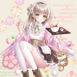 This is a pixiv picture whose title is 和カフェちゃん🍵🐕.