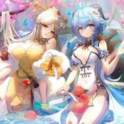 This is a pixiv picture whose title is 原神桃源郷.