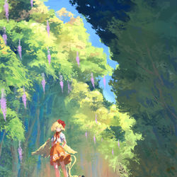 This is a pixiv picture whose title is 花むしろに先立ち.