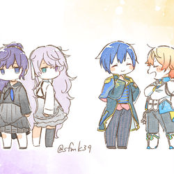 This is a pixiv picture whose title is ﾏｲ ﾌｪｲﾊﾞﾘｯﾄ ｺﾝﾋﾞ ×2.