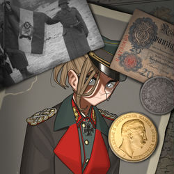 This is a pixiv picture whose title is german empire waifu remake.