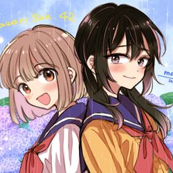 This is a pixiv picture whose title is まつりと奈々子.
